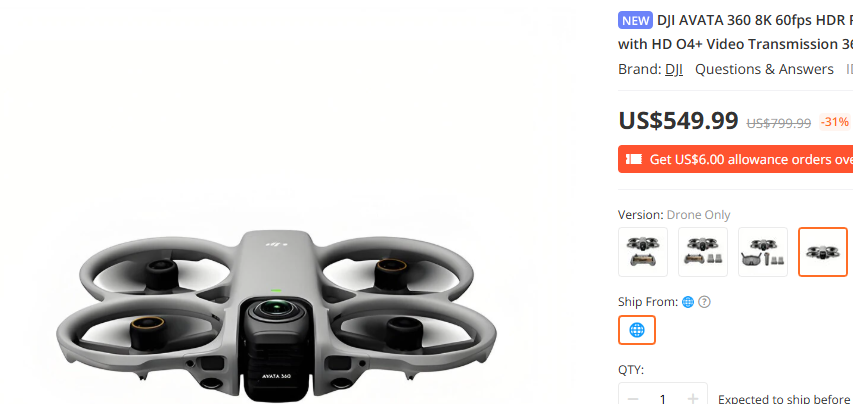 Supxbt's tweet photo. 🚀 DJI Avata 360 FPV Racing Drone Promo
✨ Key Highlights
📸 Dual 1/1.1-inch CMOS sensors with 64MP per lens

🎥 8K/60fps HDR panoramic video + 4K/60fps single-lens mode

Buy here : https://t.co/fpdwXeudcl

Shipping Worldwide.

⏱️ Flight time: ~23 minutes https://t.co/jo8g9juLFB