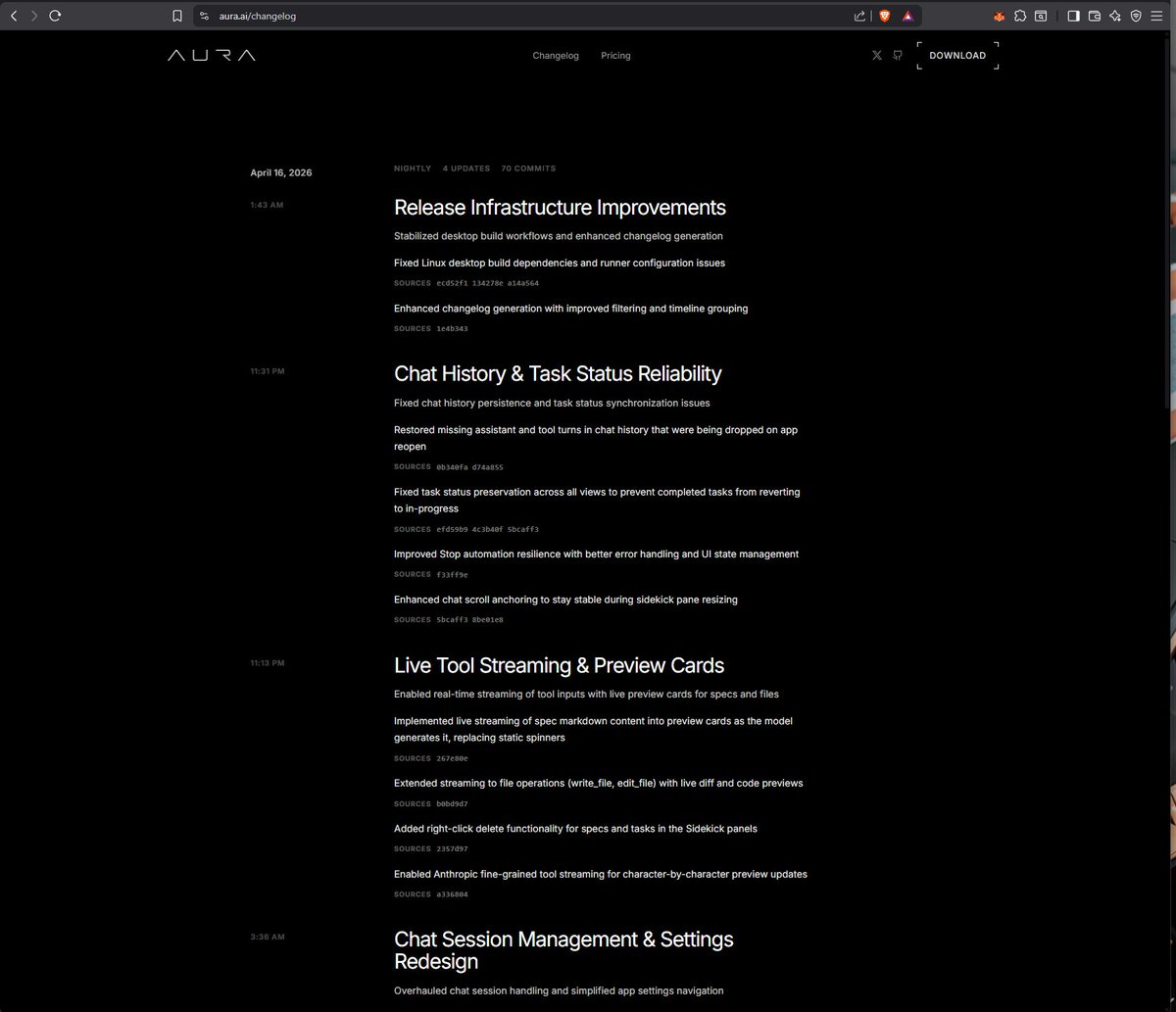 Today there has been four AURA releases. Tomorrow we have a major Wilder World release.