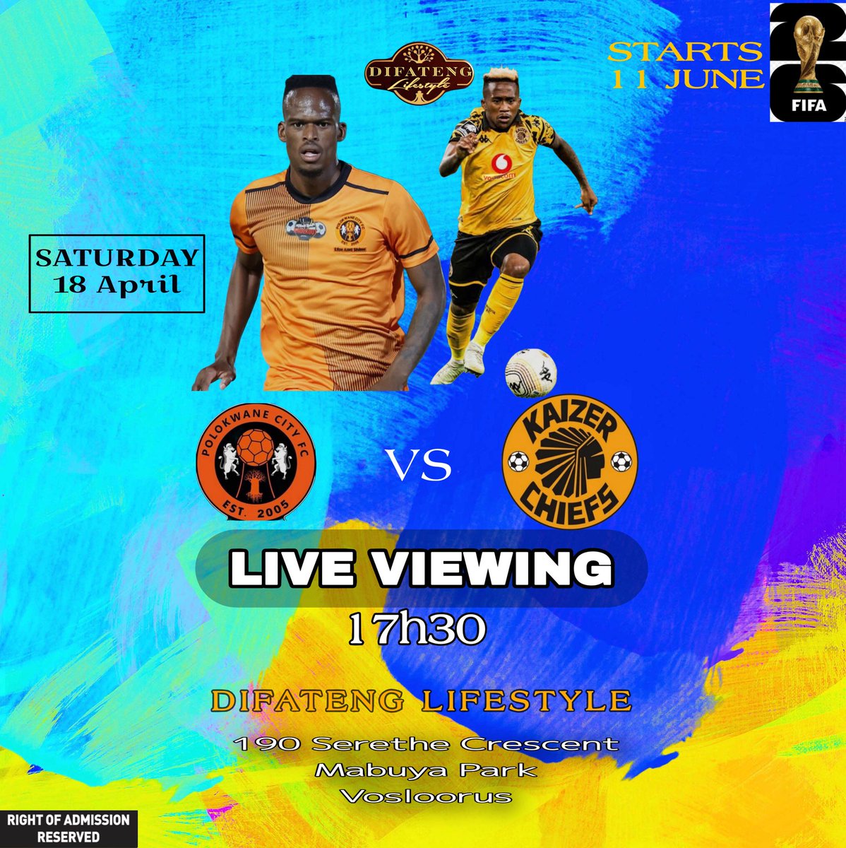 _Difateng's tweet photo. Polokwane City vs Kaizer Chiefs

Saturday 18 April https://t.co/2jE8xFcsq8