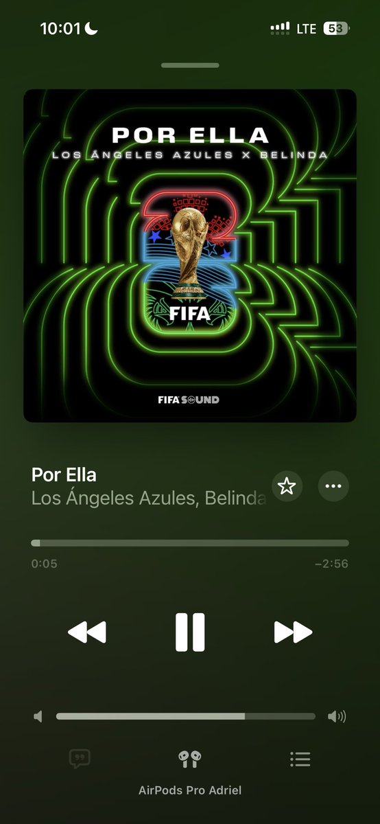 yeseradriel's tweet photo. #PorElla Belinda &amp; Los Angeles Azules 🎧 #FIFA https://t.co/mad8txLJE3