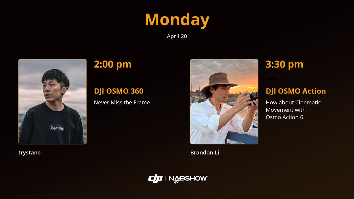 djipowerglobal's tweet image. 1 day away. NAB Show 2026 starts tomorrow. 

We've got something ready for you at Booth C6719. Full session lineup in the post.  

📅 April 19–22, 2026 
📍 Booth C6719 | Las Vegas Convention Center  

See you in Las Vegas!  
#DJI #DJIatNAB #NABShow #NABShow2026 #DJIPower