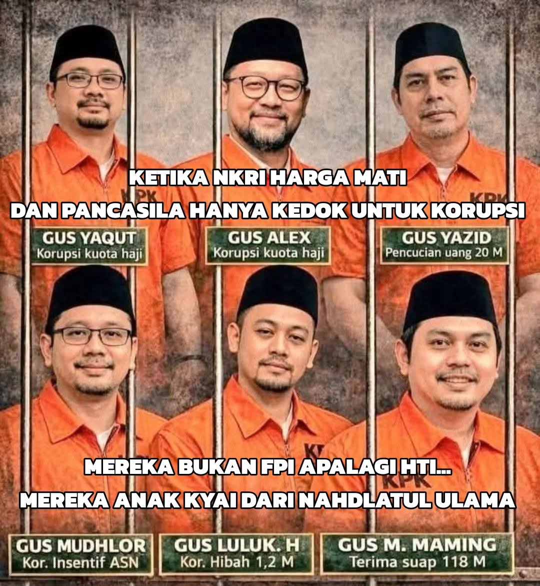 RamaAdamfaathir's tweet photo. @islah_bahrawi Rasullulah juga akan sedih melihat anak2 kyai menjadi maling uang rakyat

"Khoirunnas anfa'uhum linnas"-mu mana? https://t.co/7X4cmEKdv3