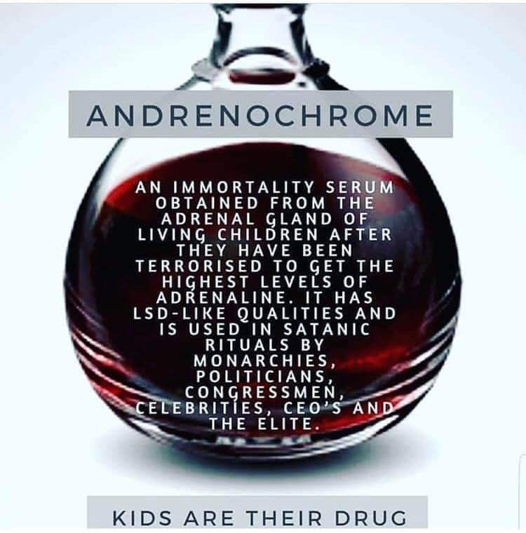 conspiracyb0t's tweet image. Adrenochrome... kids are their drug