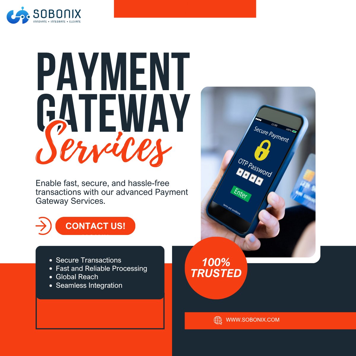 SobonixTech's tweet image. Simplify payments with Sobonix Payment Gateway Services! Fast, secure &amp;amp; seamless transactions for your business. Boost customer trust, reduce checkout friction &amp;amp; grow sales with smarter payment solutions. sobonix.com

#PaymentGateway #FinTech #Sobonix #Ecommerce