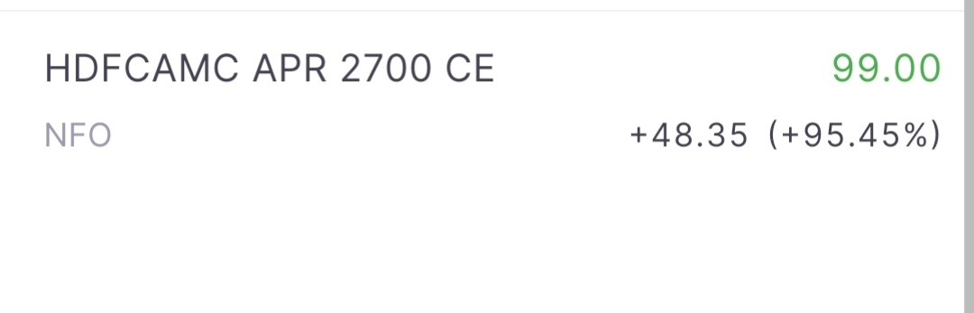 adityastocks's tweet image. HDFC AMC 2700 CE

BUY RANGE 70~100

SL PREMIUM 

TGT 110,130,160++

#INTRADAY + POSITIONAL

#Nifty #banknifty