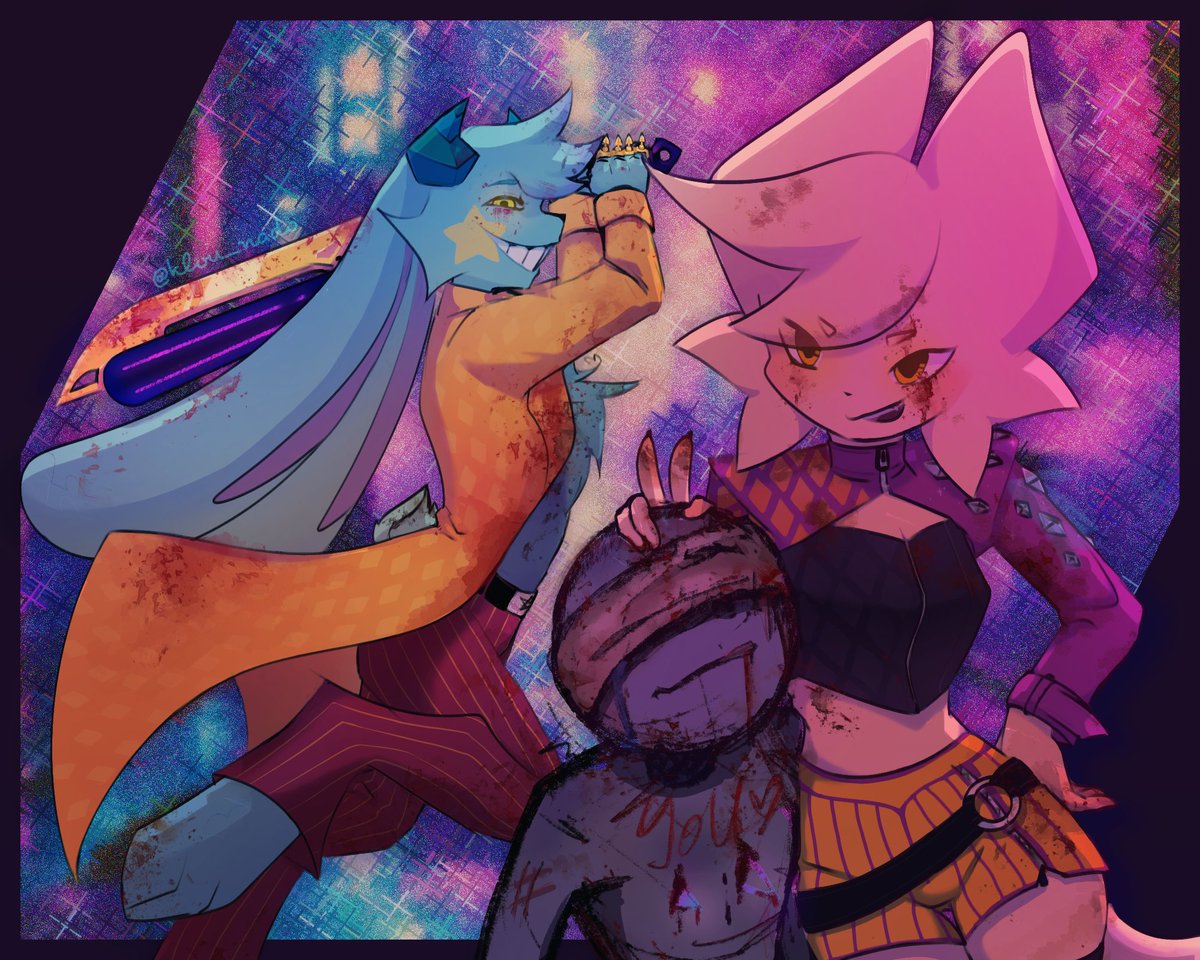 klou_nado's tweet photo. "«No escape.»

Christopher and Klou as Trickster — All Kill comeback style 🎤🔥
I couldn't stop thinking about them in this universe.

#DeadbyDaylight #DBD #Trickster #AllKill #Mina #fanart #digitalart #TCFS #originalcharacter https://t.co/Ol2TVHRAjS