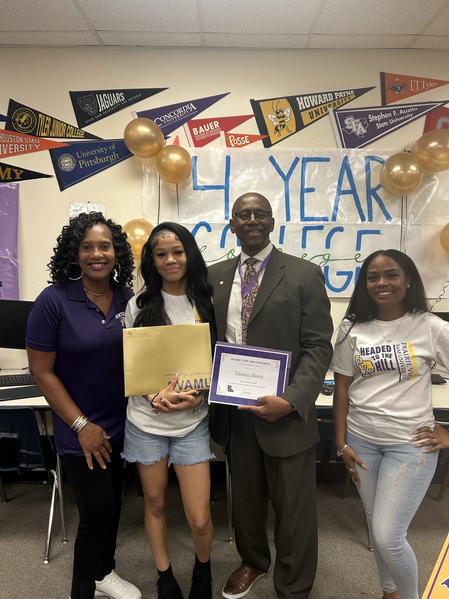 WestfieldCCC's tweet photo. Prairie View A&amp;M Univ. did it again…awarding another Westfield HS senior, Tameeya, a scholarship- the Presidential Scholarship! 

Thank you PV for opening doors for our students to become the nation’s best! https://t.co/MeiYrSYobz