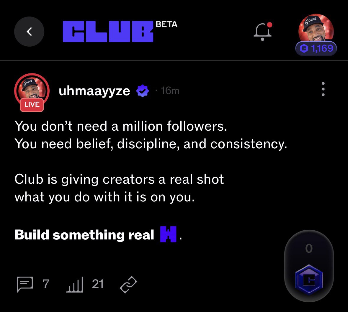 uhmaayyze's tweet photo. I’ve blessed so many people in the @Club 

I’m actually see what type content you bring.

Well done @kick @BijanTehrani @ericasilver club team you guys got a great thing going here.

Lets keep the club rocking the correct way.

Keep pushing each other forward.

Take the time.

❤️ https://t.co/TCoV1Xwt5a