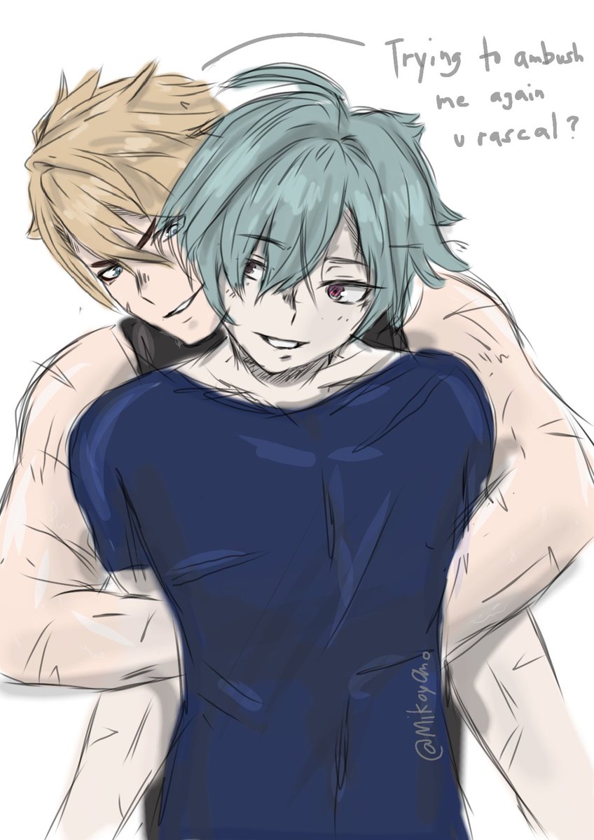 mikoyANO's tweet photo. Hmmmm? 

#varka #LohVar #Lohen
#GenshinImpact #varkafanart #lohenfanart https://t.co/pJZi5siDJ8