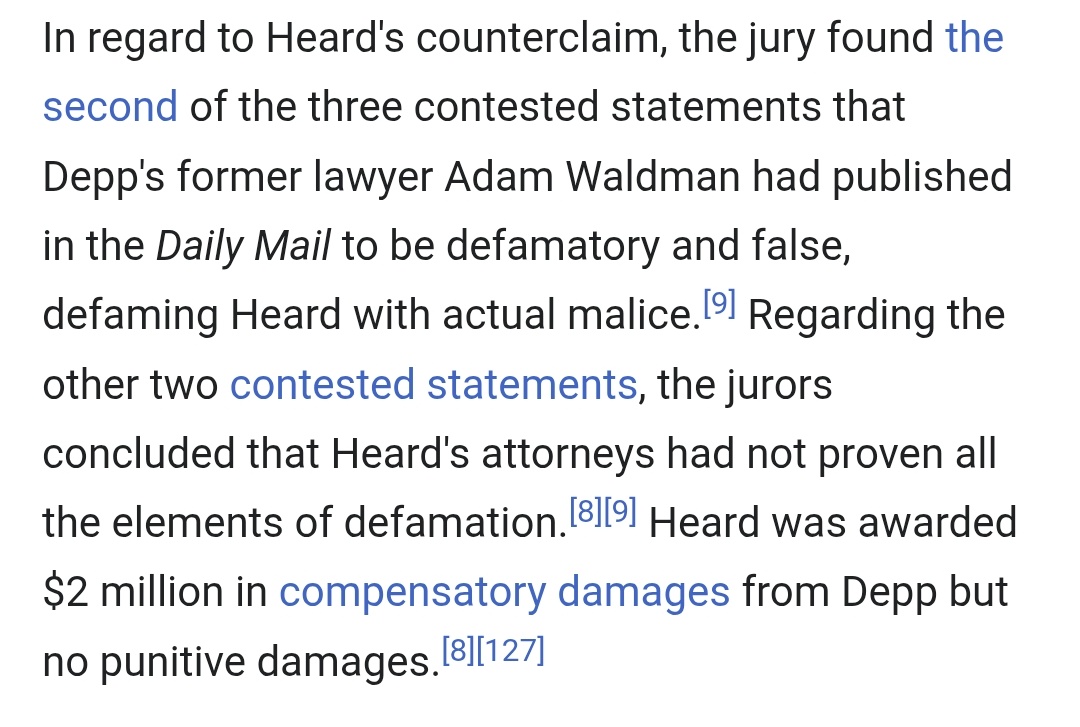 pukenplag's tweet photo. @DivineFeminin33 @ChurchOfMoons Another plain out wrong statement. His lawyer was found liable, not Depp. https://t.co/opJhXONgvV