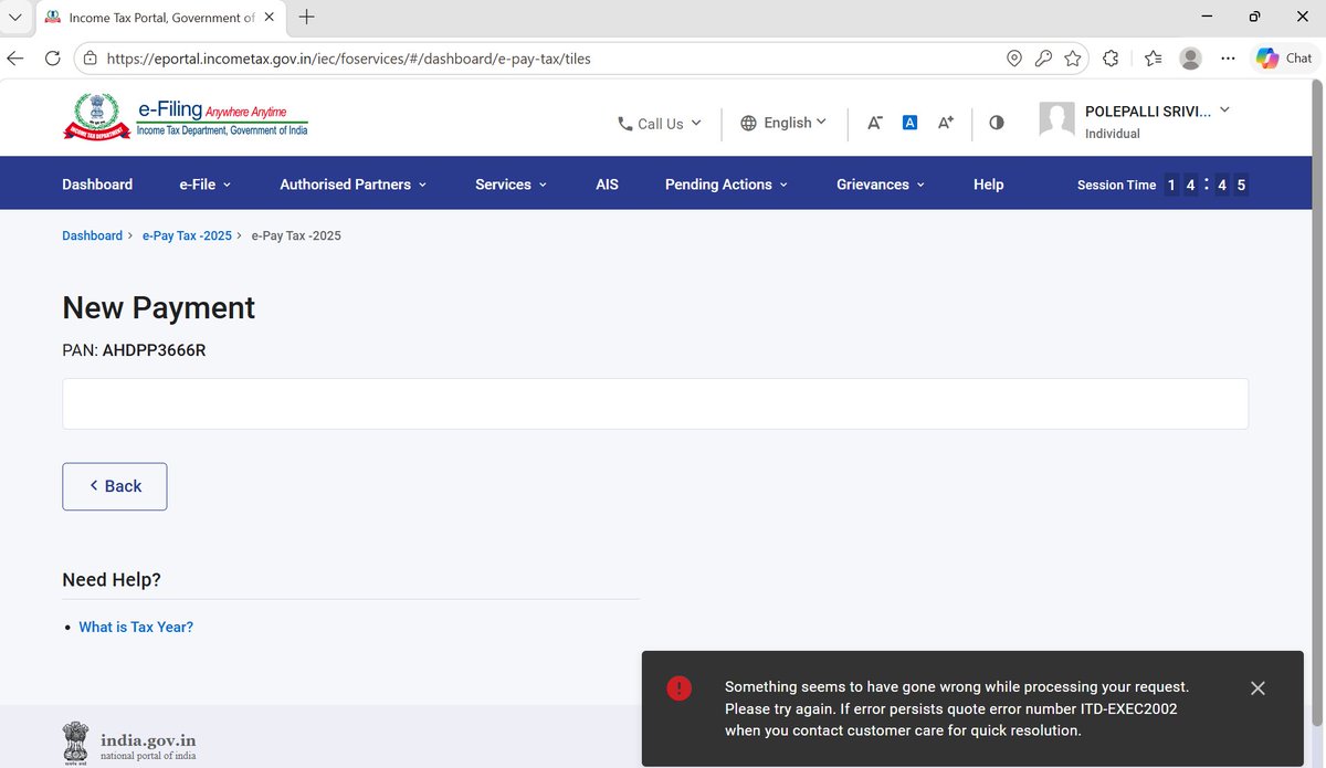 bssridhar's tweet photo. Trying to make payment for Property TDS in Form 141. Tried in different browser, different computer, clearing cache, temp files, But site is totally inresponsive.. https://t.co/pNXhMPJrkr