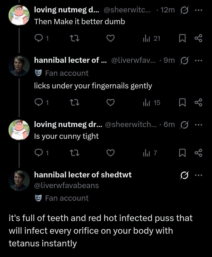 hannibal lecter of shedtwt tweet media