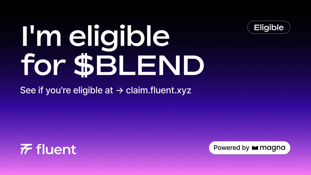 🪂🪂 Fluent Airdrop Checker is LIVE! <a href="/fluentxyz/">Fluent</a>

If you’ve interacted even a little, go check now. Many people didn’t expect anything and still got eligible.

📅 Important
• Register before: April 23
• Miss this - you miss the airdrop

👥 Who can get it? 
• Core Fluent