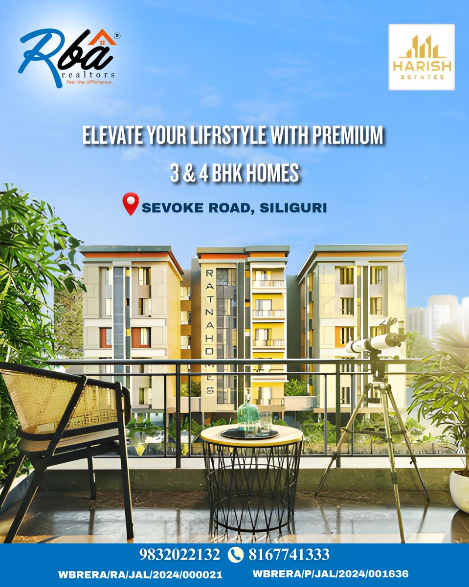 rbarealtor's tweet image. 3 &amp;amp; 4 BHK premium homes — Sevoke Road ka prime address 🏡✨
Luxury lifestyle, modern amenities, aur perfect connectivity… sab ek hi jagah.
Aaj ka ghar, kal ka investment 💼
📞 Call/WhatsApp: 99338 68000
🌐 rbarealtors.in

#SevokeRoad #3BHK #4BHK #LuxuryLiving #Siliguri