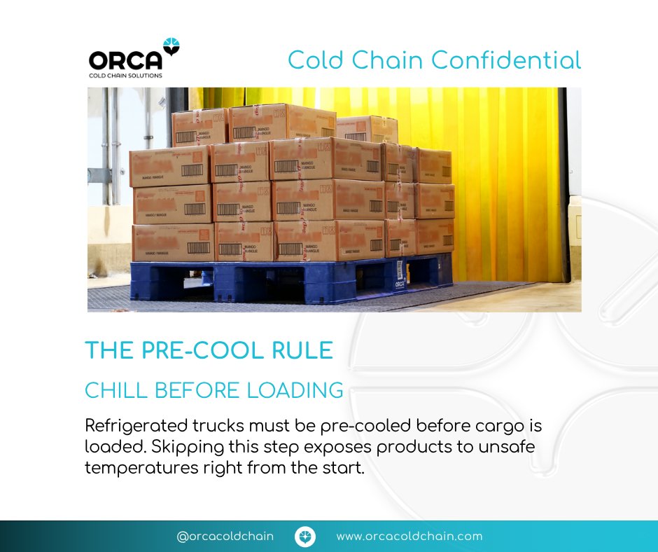 orcacoldchain's tweet photo. Pre-cool before loading—protect your cargo from the start.
#ColdChain #Logistics #FoodSafety https://t.co/3EVvfjNSyF