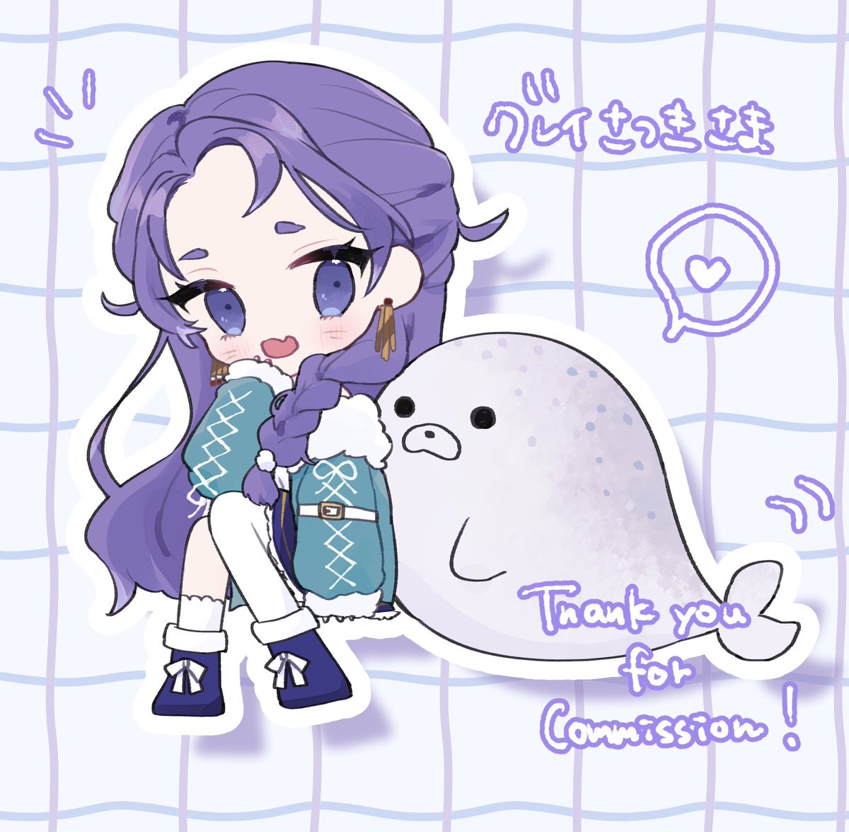d5_ya_'s tweet photo. skeb納品しました　ご依頼ありがとうございました！🦭　#skeb #commission https://t.co/DVxnVF7wOu