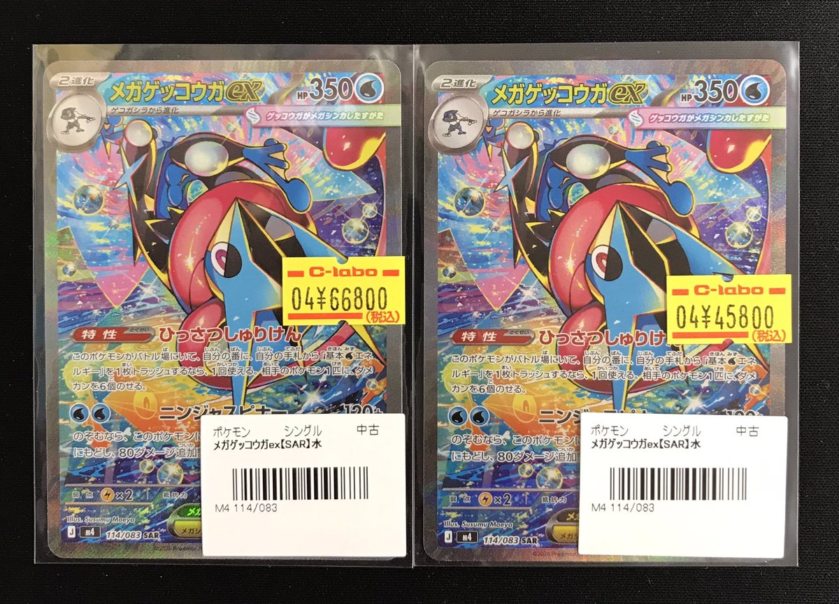 メガゲッコウガEX SAR からーげの小屋裏秘密基地 | 現在の相場と今後 SAR メガゲッコウガex ケース付き ポケモンカードゲーム