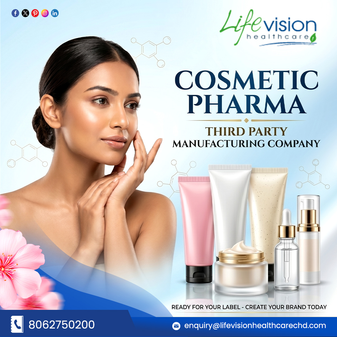 LifevisionI's tweet photo. Elevate Your Brand with Premium Cosmetic Pharma Manufacturing!
Partner with Lifevision India – your trusted cosmetic pharma third-party manufacturing company delivering high-quality, innovative, and GMP-certified products. 
#CosmeticManufacturing #ThirdPartyManufacturing #Pharma https://t.co/lCRjKb3Adx