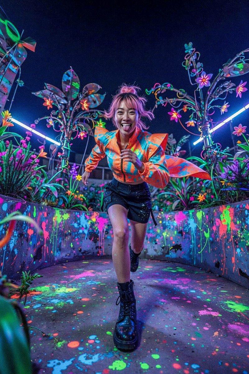 TheOatmilkFan's tweet image. Neon garden, it's friday, it's messy, let's have fun 🤭

#AllThingsSpring 
#aiartcommunity