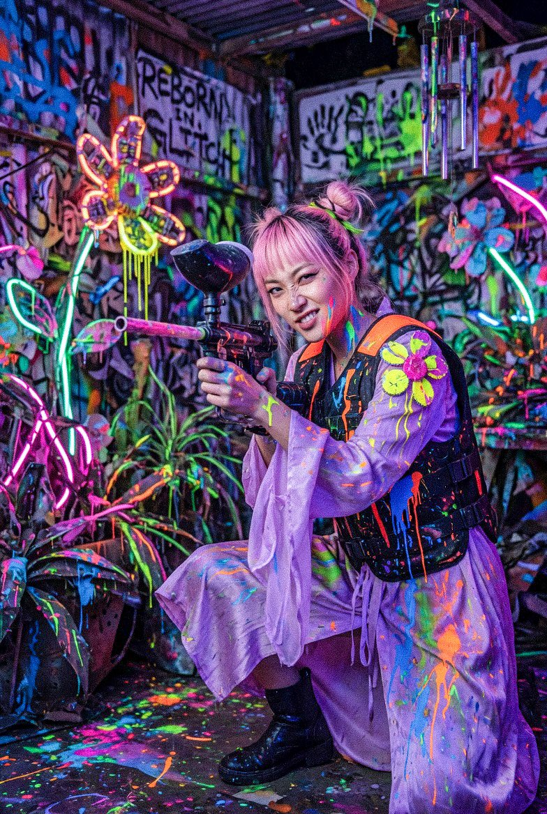 TheOatmilkFan's tweet image. Neon garden, it's friday, it's messy, let's have fun 🤭

#AllThingsSpring 
#aiartcommunity