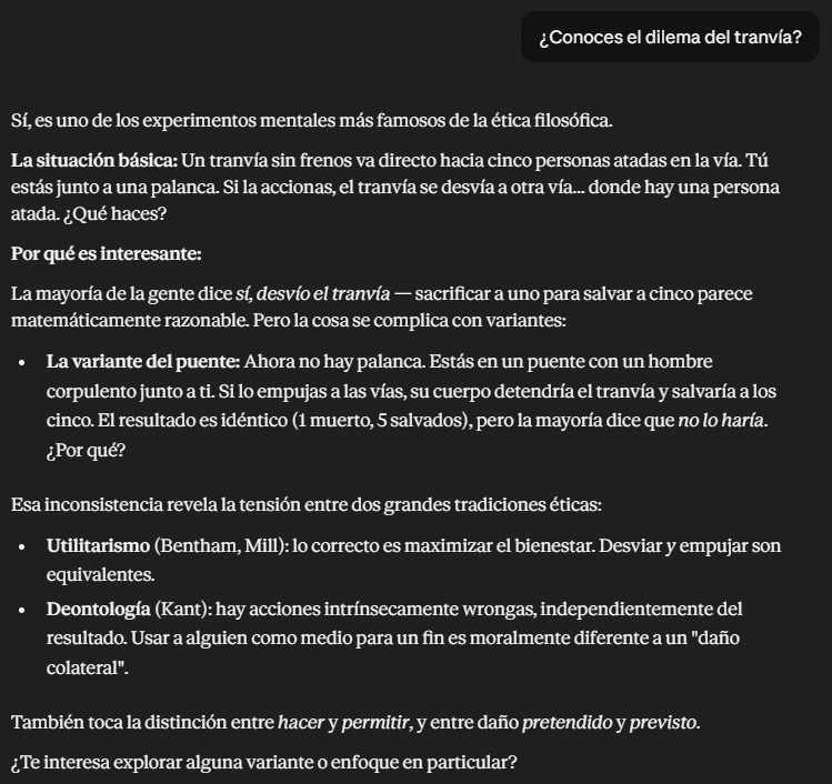 AlejandroRG's tweet photo. Pues se me ocurrió hacerle una prueba moral a Claude, estaba aburrido en mi hora de comida y la verdad me dejó alucinando. 

Todo comenzó así. https://t.co/2Wj6FCKk9I
