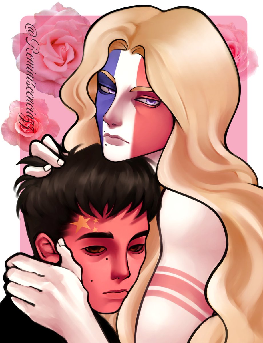 🇨🇳🇫🇷;; Unpopular ship 🤍
#Countryhumans #CountryhumansFrance #CountryhumansChina