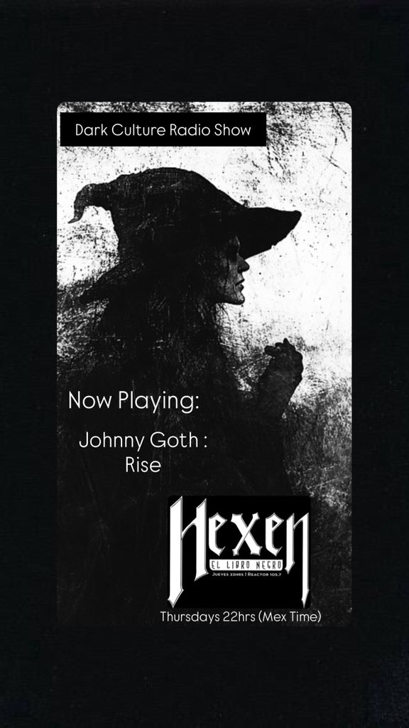 clauzzen's tweet image. Listening #Hexen: Johnny Goth : Rise

#nowplaying #radio #darkmusic  #darkculture