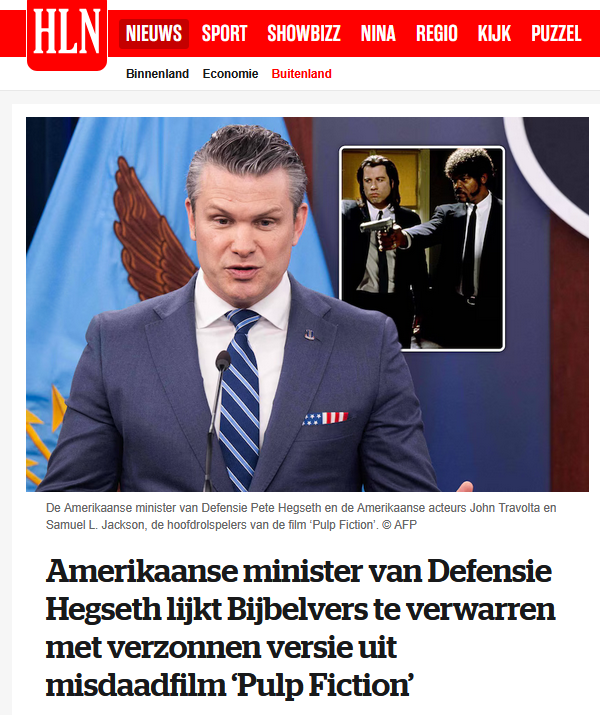 Miss_Royal73's tweet image. #PeteHegseth citeerde een nep-bijbelvers uit #PulpFiction tijdens een preek in het Pentagon. 🤡

Hij beweerde een #bijbelvers te citeren dat hij had gehoord van de persoon die aan het hoofd stond van de reddingsmissie van twee Amerikaanse piloten in Iran. 🎭