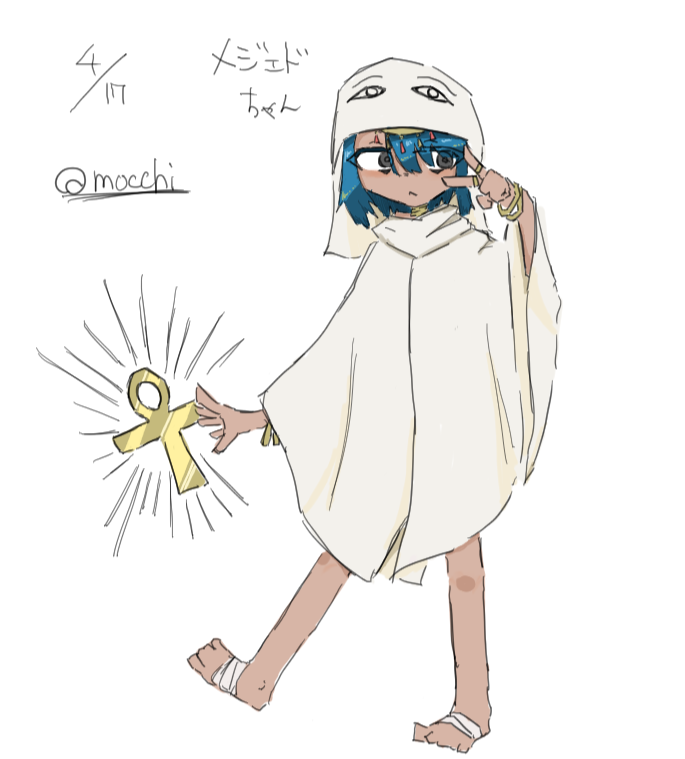 ord_mocchi's tweet photo. 思いついてノリで擬人化したメジェド様
#擬人化 https://t.co/tjfXRMkXEo