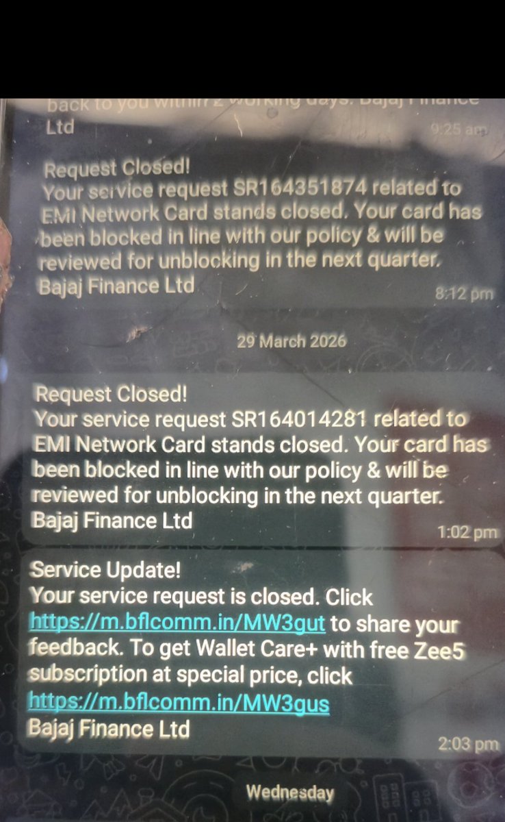 Neelam494070's tweet image. @Bajaj_Finserv @Bajaj_Finserv_ My CIBIL score is now updated to 717 and all my dues are clear There is no "policy" reason to keep my card blocked anymore.
​Stop giving me "next quarter" excuses and unblock my EMI card immediately. #BajajFinserv #CIBIL #ConsumerRights