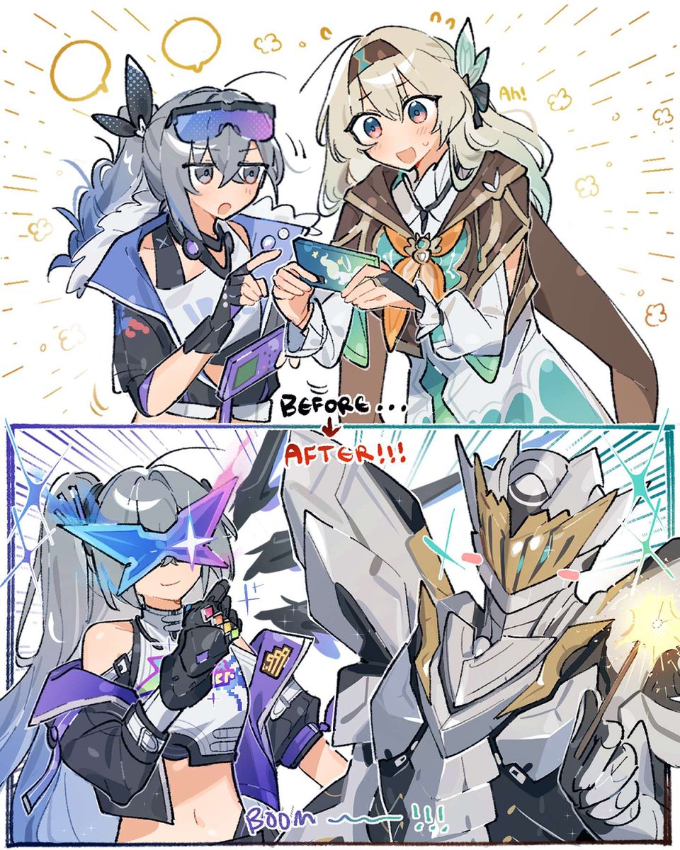i love the contrast of these two
#HonkaiStarRail #Silverwolf #Firefly