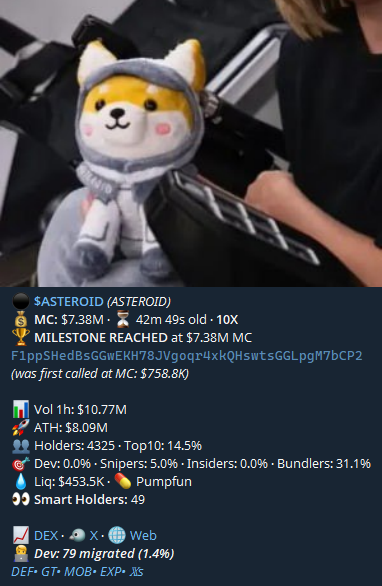 solgoodman's tweet photo. holy shit thank you @BasedPings 

$ASTEROID
F1ppSHedBsGGwEKH78JVgoqr4xkQHswtsGGLpgM7bCP2

https://t.co/01tIlWec7K https://t.co/QG7n0btciT