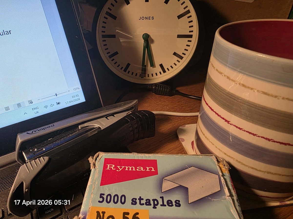 TsuiAllen's tweet image. ...and because I'm already ready for my #Friyay today's #morningmugshot #StuffOffMyDesk is as I was reminded yesterday the crown jewels for many teachers. Sad that staplers are so precious that I need to keep mine in my work bag and not on school premises. Anyway, happy Friday!