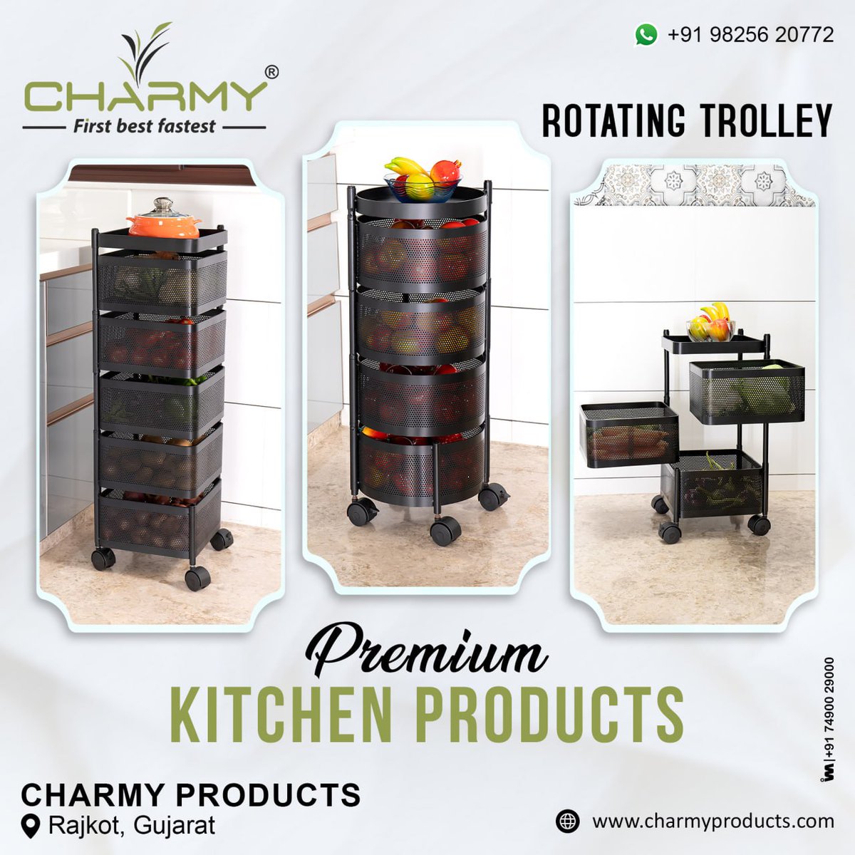 ibais_hardware's tweet image. CHARMY PRODUCTS - RAJKOT

For enquiry via WhatsApp click:
ibais.biz/9825620772

Mr. Nilesh Raiyani - +919825620772
#KitchenTrolley #ModularKitchen #KitchenOrganization #RajkotBusiness #HomeUtilities #PremiumKitchenware #KitchenStorage
.
@ibais_hardware