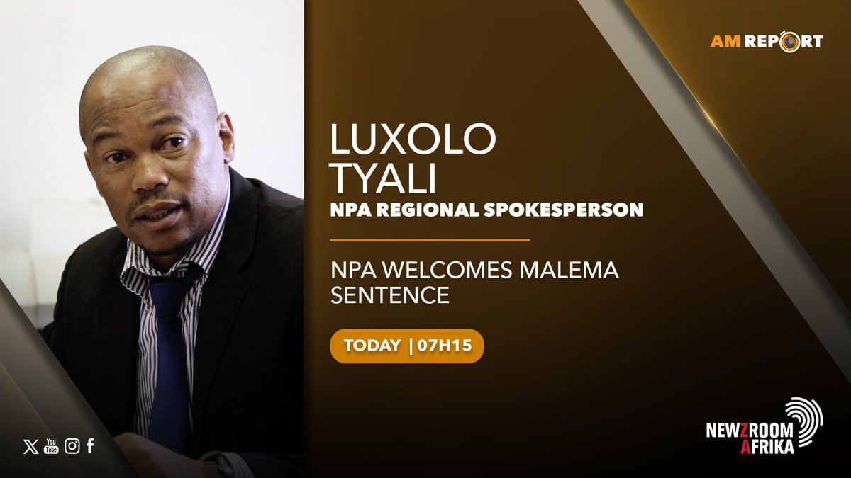 [COMING UP] NPA's Luxolo Tyali will be on the #AMReport at 07h15. # ...