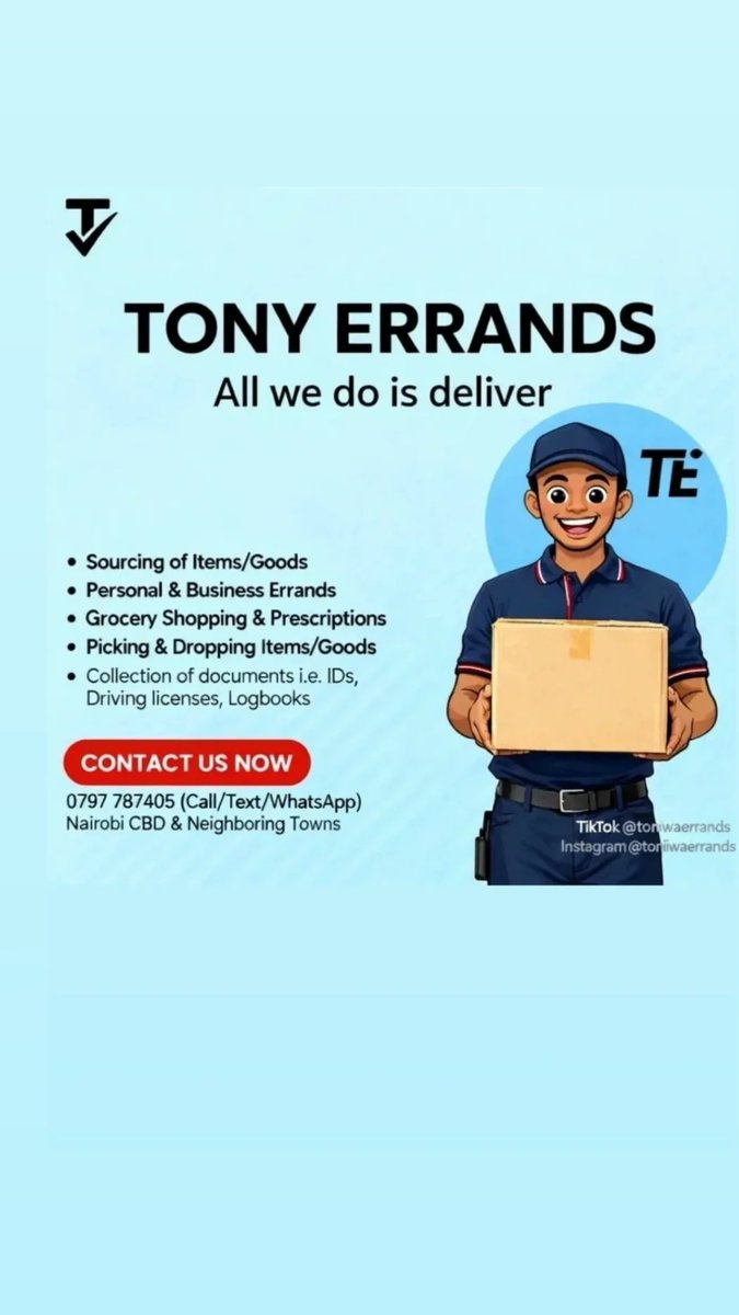 tonyssendegeya's tweet photo. Errands na deliveries hapo town
☎️0797787405 https://t.co/3qSLLA9mLR