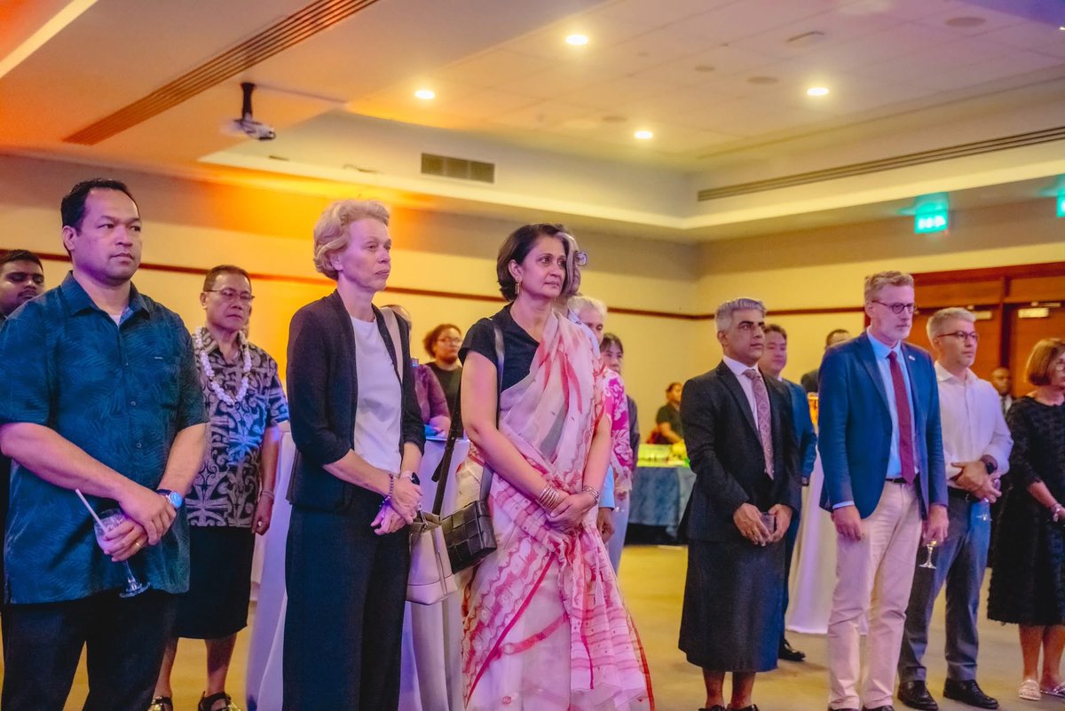 KosovoinAUS's tweet photo. Kosovo non-resident Ambassador to Fiji, Mrs Jetmira Bërdynaj Shala, was pleased to host an official function in Suva honouring Kosovo's Independence and 13 years of 🇽🇰-🇫🇯 diplomatic relations. https://t.co/MPYO2HIs3i