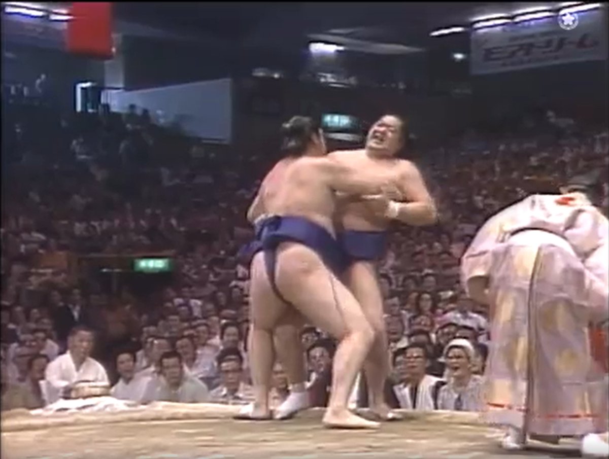 アーカイブ場所】 昭和60年七月場所 九日目。 幕下5枚目の大鷹が琴椿