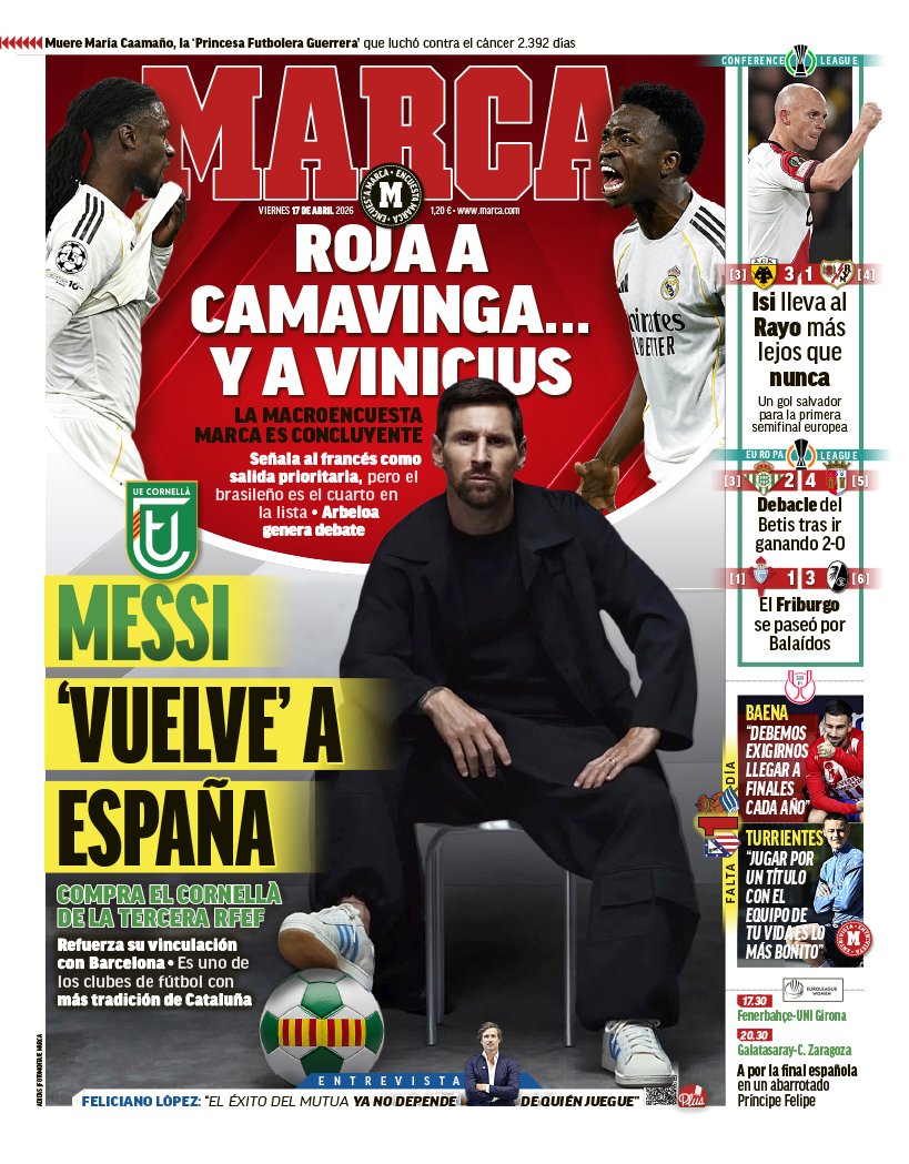 El Rayo se mete en semis europeas por primera vez en su HISTORIA

Las portadas de AS y MARCA:

Es lamentable lo de esta gente, vaya falta de respeto