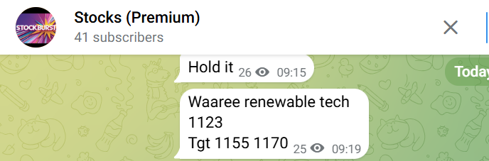 stockburst9's tweet photo. #WAREERTL   PREMIUM CLUB TRADE BLASTED   

1123 TO 1170 BOOKED PARTIAL .WITH TSL 1164

NOW AT 1197

  +6.5% GAIN TO MEMBERS IN MORNING. https://t.co/OsoSxmjlNx
