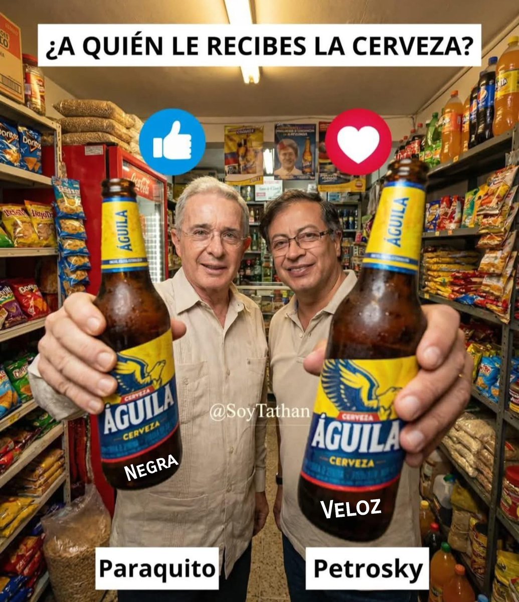 sgallardog27's tweet photo. @AlvaroUribeVel El Aguila Negra por lo asesino.
@petrogustavo El Aguila Veloz , por su gran inteligencia. https://t.co/aXL67B2Hf9