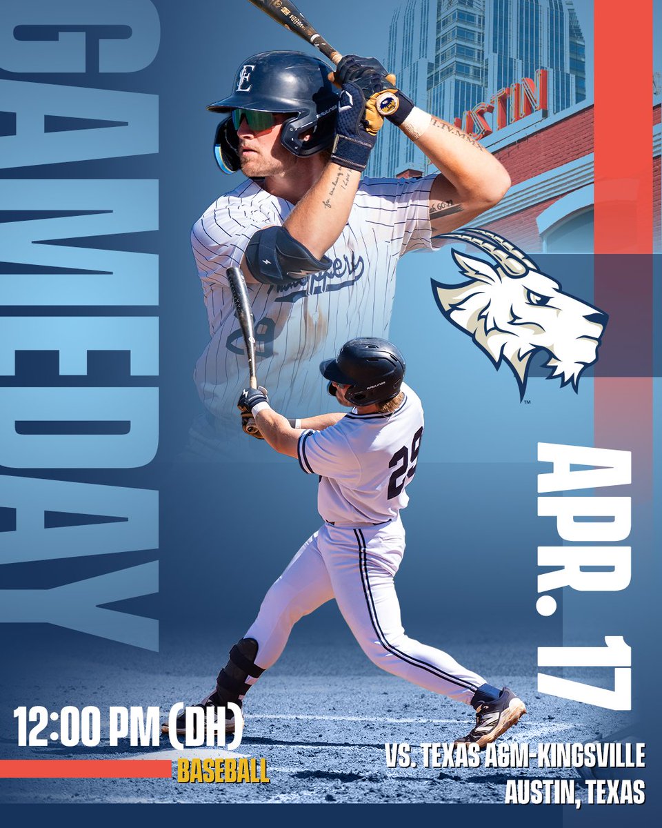 SEUAthletics's tweet image. The final four-game homestand of the regular season starts with a doubleheader on the Hilltop.

#Gameday | @SEUBaseball 
#HilltopperSpringWeekend | #FearTheGoat
🆚 Texas A&amp;amp;M-Kingsville
⏰ 12:00 p.m. (DH)
📍 Austin, Texas
📺 tinyurl.com/y8z5k83v
📊 tinyurl.com/47cr8z7a