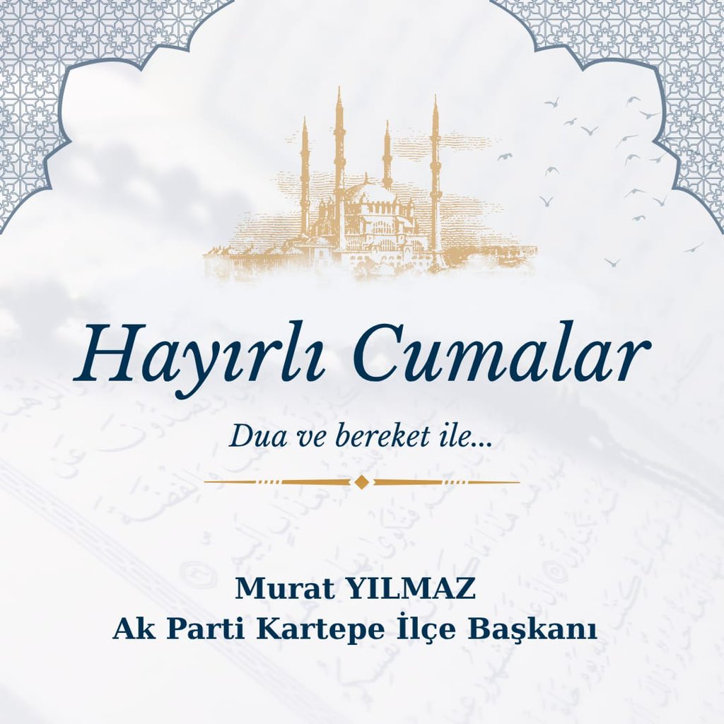 Cuma gününün bereketi, huzuru ve rahmeti hepimizin üzerine olsun.Hayırlı Cumalar

#kaRTEpeiçinakparti