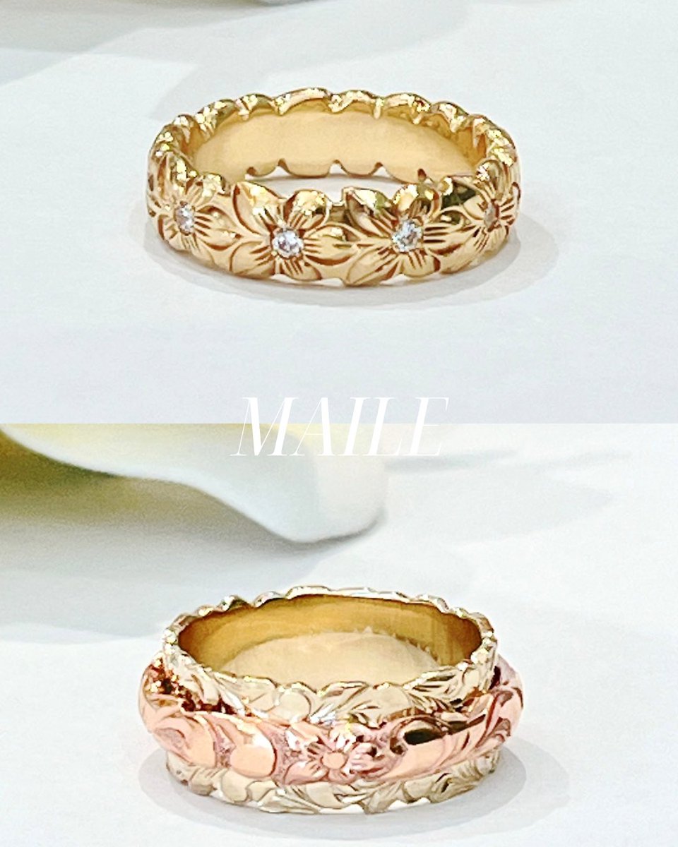 150年以上も前からハワイに伝わるハワイアンジュエリー🌺
MAILEでは素材やデザインはもちろん、サイドカットや表面加工など細かい部分もお好みでお選びいただき、お客様だけの1点物のジュエリーをお作りいただけます🏝️
想いを込めた特別なジュエリーをオーダーメイドでお作りしてみませんか？