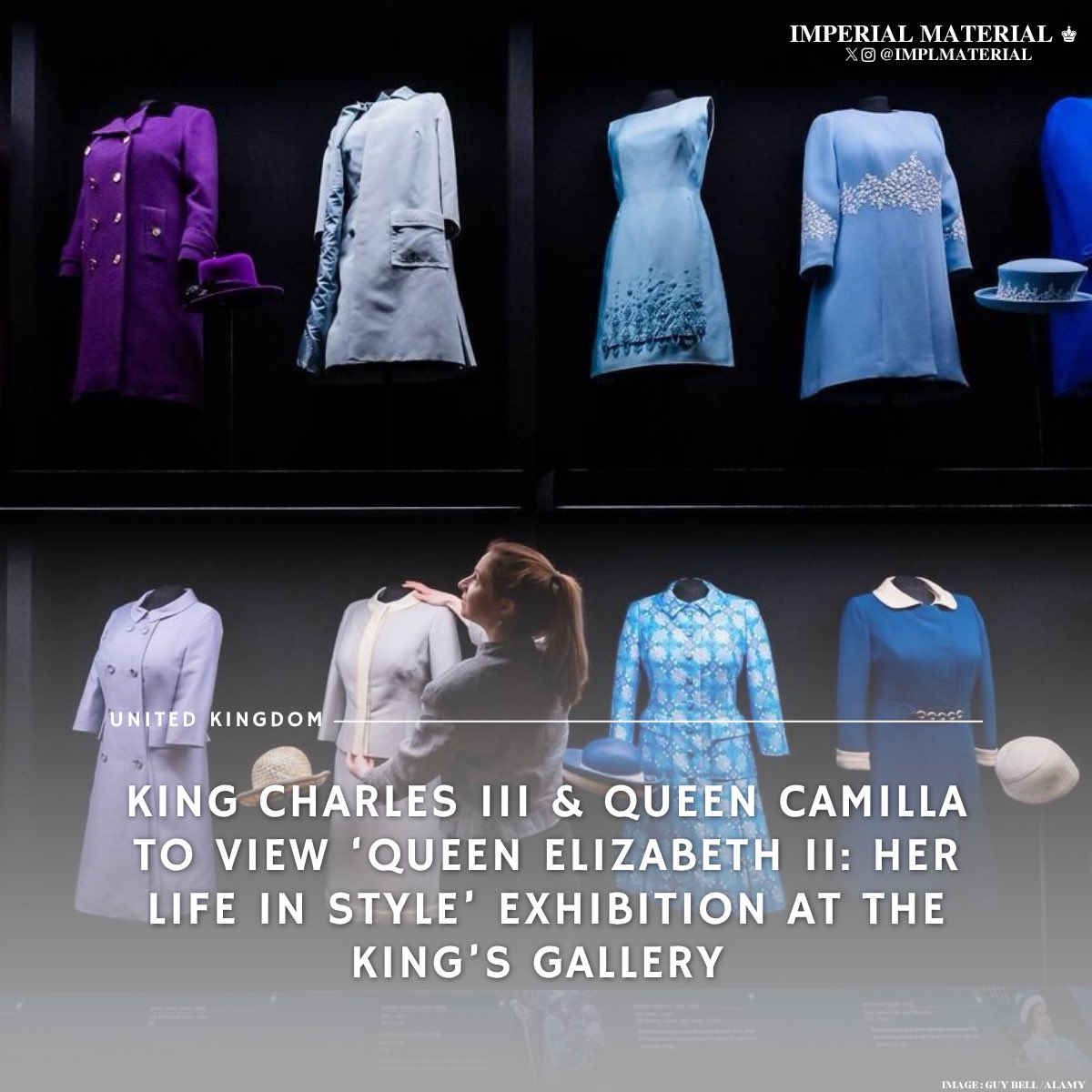 🇬🇧 King Charles III &amp; Queen Camilla will visit The King’s Gallery at Buckingham Palace on Monday, 20 April to tour the ‘Queen Elizabeth II: Her Life in Style’ Exhibition. 

The Exhibition is the largest &amp; most comprehensive presentation of The Late Queen’s fashion ever mounted