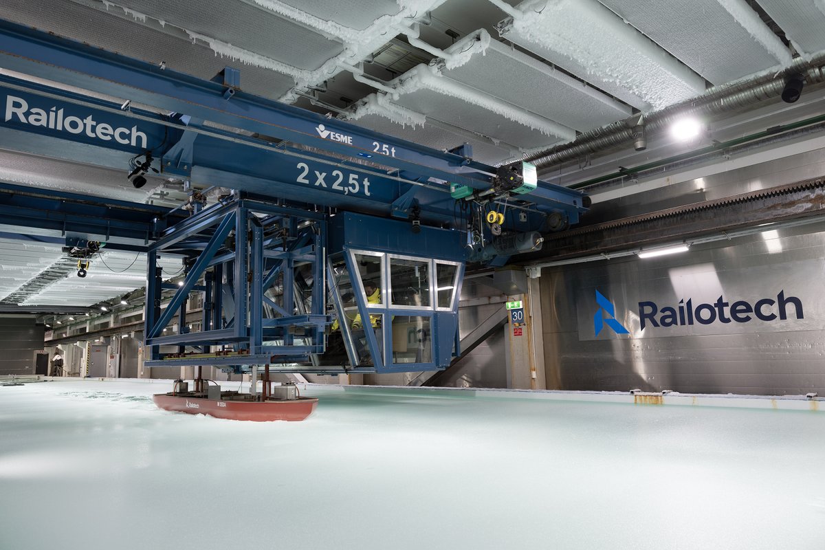 Railotech's tweet photo. There is, of course, quite a difference to our current third-generation #icebreaking laboratory — pretty much everything has changed over the decades. https://t.co/Y2YroXk29K