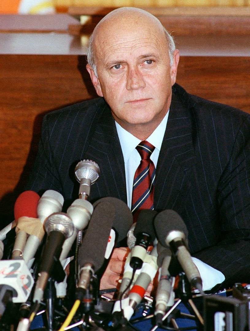 Thuso1Africa's tweet photo. Frederik de Klerk, murdered black people during apartheid. Died a free man

Julius Malema, discharged a firearm in the air. Sentenced to five years in prison

South Africa’s judicial system is controlled by white supremacists and is Anti-Black https://t.co/LNHVr3nWm7