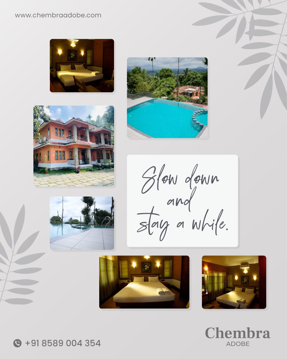 ChembraAdobe's tweet photo. Slow Down &amp; Stay a While 🌟

📲 Booking &amp; Enquiries Call: +91 85890 04354
Visit: https://t.co/kWSmCWjI1l

#wayanadtravel #swimmingpool #hashtagkerala #landscape #freshair #luxuryresortswayanad #wayanadstays #wayanadresorts #wayanadclub #resortsinwayanad #luxuryresortsinwayanad https://t.co/RrjmtY4xfu