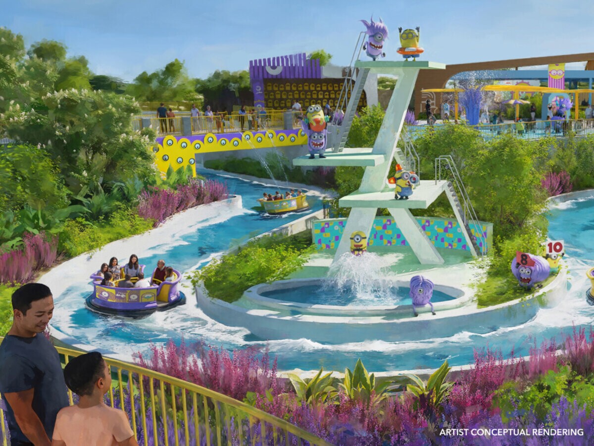ThemeParkShark's tweet image. Universal Kids Resort shared a first look at Minions vs. Minions: Bello Bay Club, the new splash heavy Minions land the park just spotlighted in Frisco, Texas.

#UniversalKidsResort #Minions #ThemeParkNews

themeparkshark.com/2026/04/17/uni…