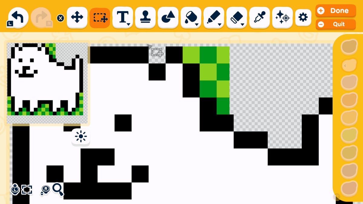 i have spent so long drawing this 20x20 dog on the 256x256 canvas